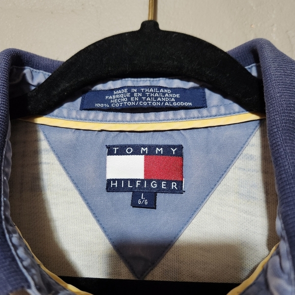 Tommy Hilfiger Shirt Mens Large Golf Polo Box Pattern - Picture 3 of 5